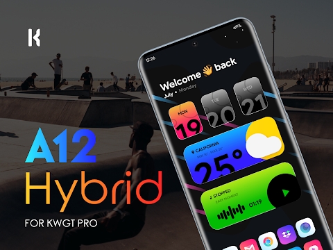 A12 Hybrid for KWGT Mod screenshot 2
