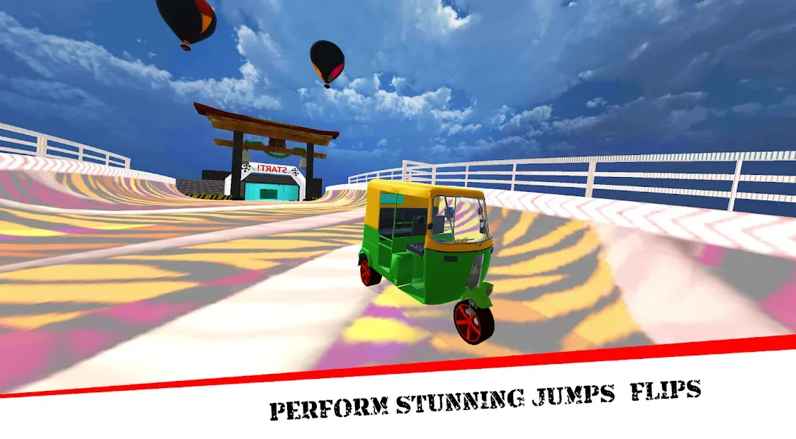Mega Rikshaw Extreme Impossible Stunts 3D