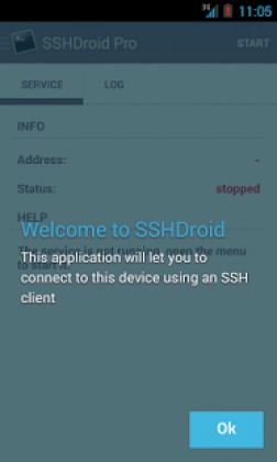 SSHDroid 2.1.2 screenshot 1