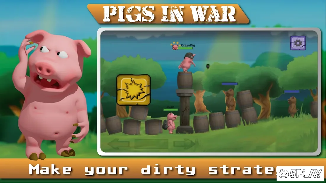 Angry Pigs In War Strategy offline Games