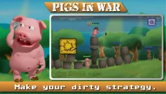 Angry Pigs In War Strategy offline Games screenshot 2