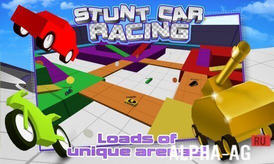 Взломанный Stunt Car Racing screenshot 1