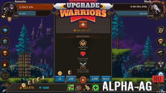 Взломанный Clicker Warriors screenshot 5