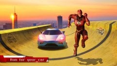 Super Speed Hero Mega Ramp Racing Stunts screenshot 2