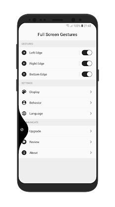 Full Screen Gestures 1.2.9 screenshot 1
