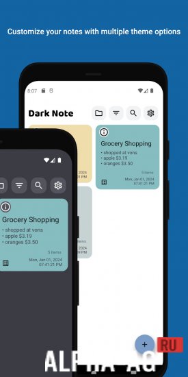 Dark Note: Checklists & Budget screenshot 3