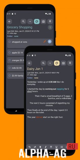 Dark Note: Checklists & Budget screenshot 5
