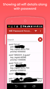 Wifi Password Recovery Pro screenshot 1