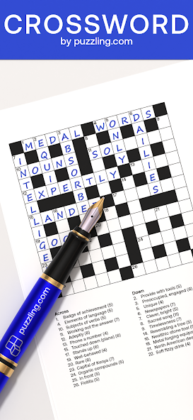 Crossword gameplay screenshot 1