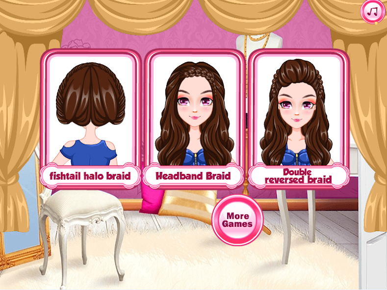 Braid Hair Salon - Girls Games screenshot 2