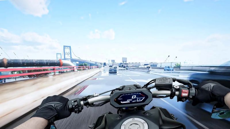 Screenshot 3 of Traffic Moto Bike Rider City gameplay
