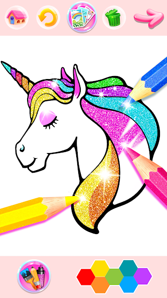 Glitter Coloring screenshot 1