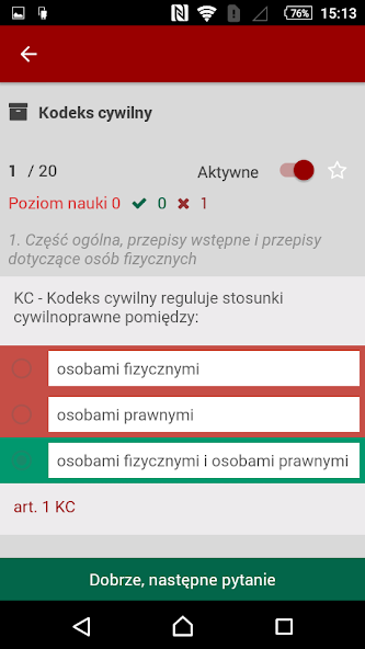 Testy prawnicze Screenshot 3
