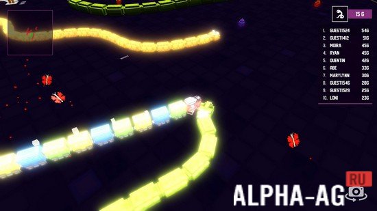 Взломанная Blocky Snakes screenshot 4