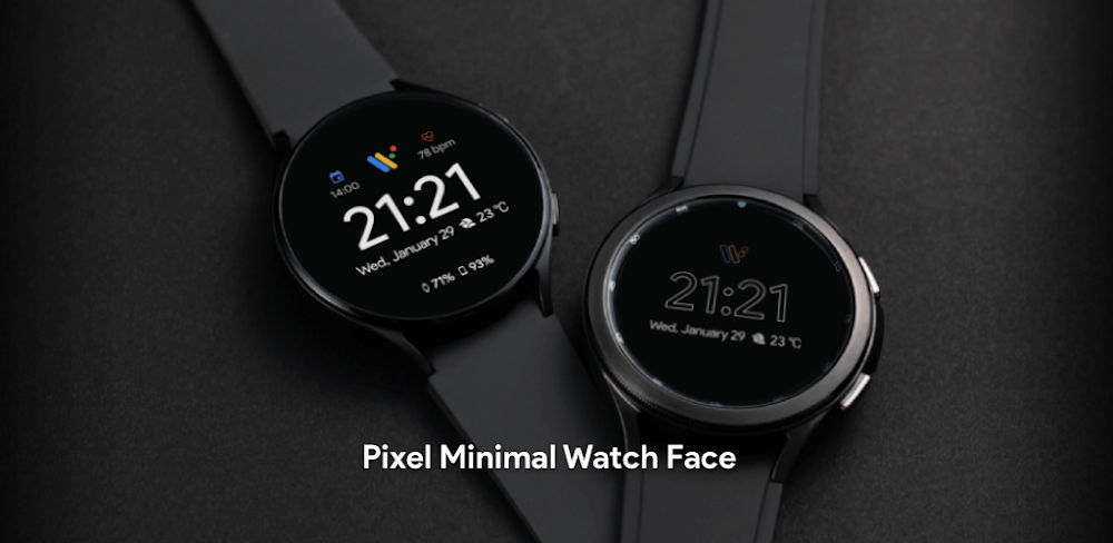 Pixel Minimal Watch Face screenshot 1