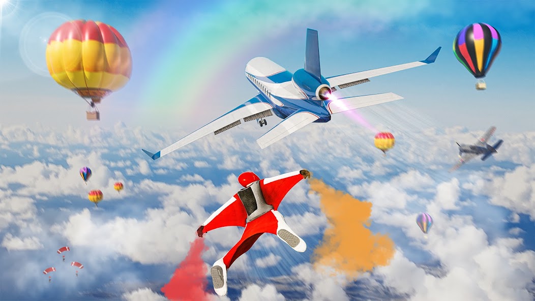 Wingsuit Jet Flying Race Screenshot 1