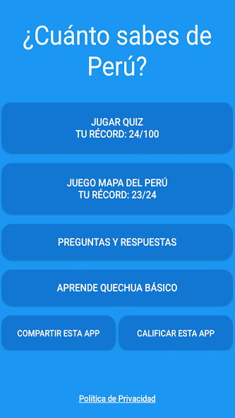 Peru Quiz screenshot 1