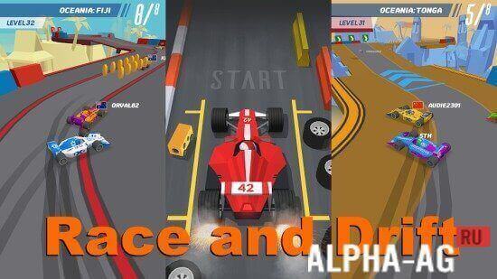 Взломанная Race and Drift screenshot 1