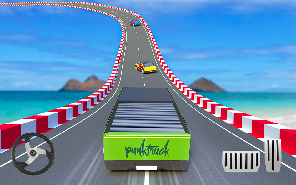 Cybertruck Ramp Car Extreme Stunts GT Racing Games screenshot 1