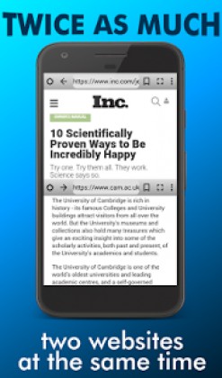 Dual Browser - Split Browser Pro v1.1 screenshot 1