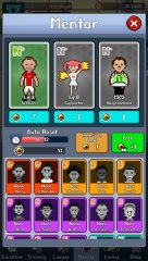 Soccer Star Manager player training menu