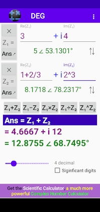 Complex Number Calculator | Elementary screenshot 2