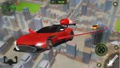Flying Car Shooting - 3D Car Simulation Game screenshot 5