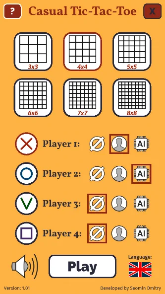Casual Tic Tac Toe screenshot 1