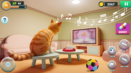 Angry Gran VS Naughty Cat Sim screenshot 3