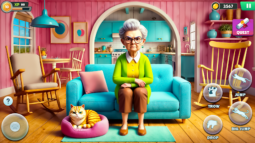 Angry Gran VS Naughty Cat Sim screenshot 5