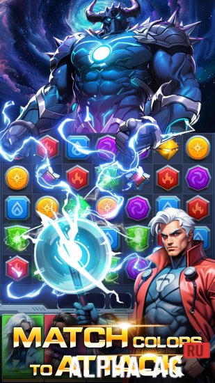 Superhero & Puzzles Match3 RPG screenshot 2