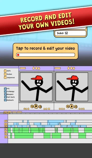 Stickman Tuber Tycoon - Tube Star Idle Clicker