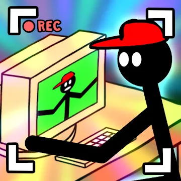 Stickman Tuber Tycoon - Tube Star Idle Clicker (ВЗЛОМ, много денег) screenshot 1