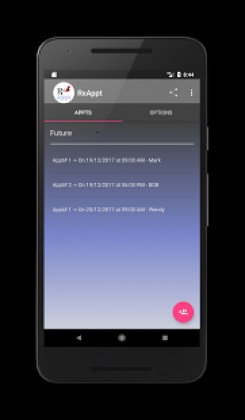 RxAppt Personal Appointments Assistant screenshot 1