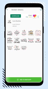 Download Love Stickers - WhatsApp screenshot 2