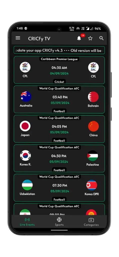 Cricfy TV screenshot 5