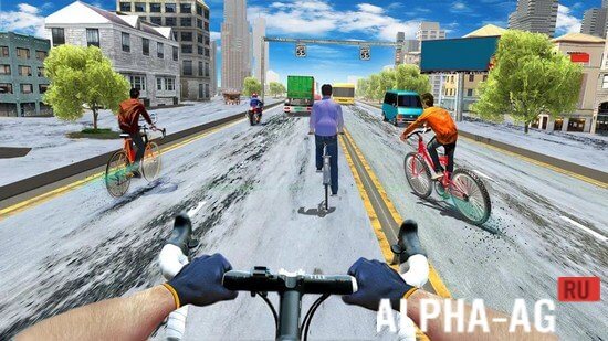 Hacked Bicycle Race Game screenshot 4