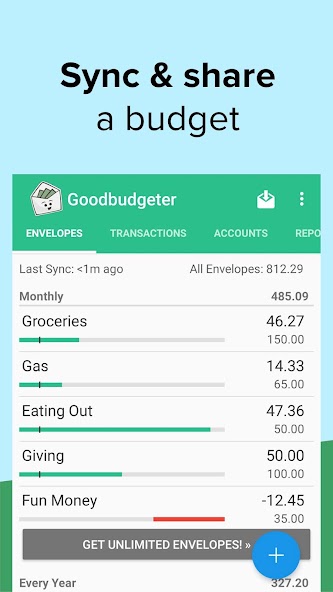 Goodbudget screenshot 1