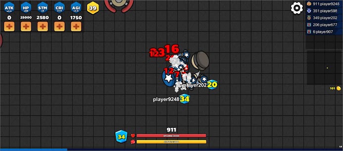 لعبة بونج Pung.io - 2D Battle Royale screenshot 1