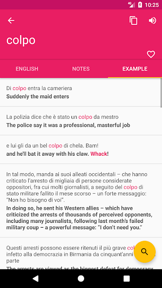 Italian English Dictionary screenshot 3