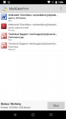 MailGatePrint – Email-based Print Server 1.0.8 screenshot 1