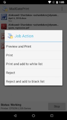 MailGatePrint – Email-based Print Server 1.0.8 screenshot 2
