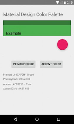 Material Design Color Palette screenshot 1