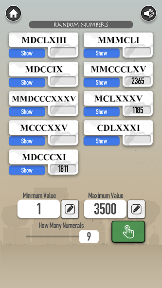Random Numerals screenshot 2