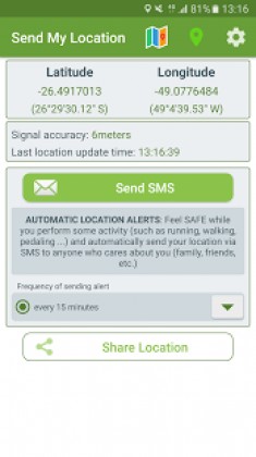 Send My Location 1.2 screenshot 1