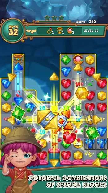 Jewels fantasy: match 3 puzzle