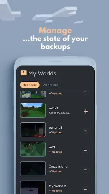 Backup Chest for Minecraft PE
