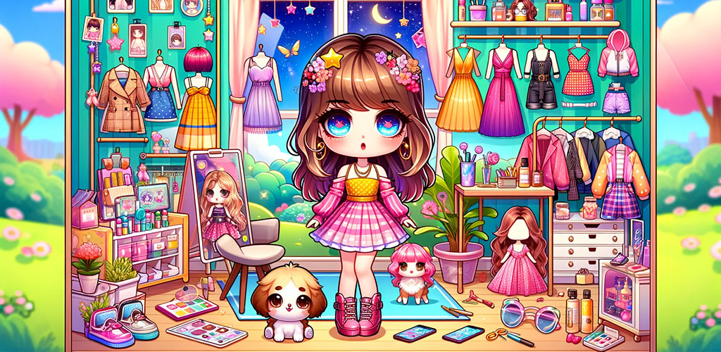 DIY Paper Doll Chibi DressUp gameplay screenshot 2