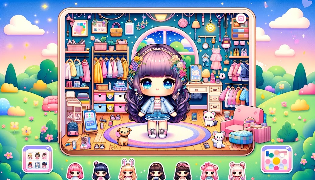 DIY Paper Doll Chibi DressUp gameplay screenshot 4