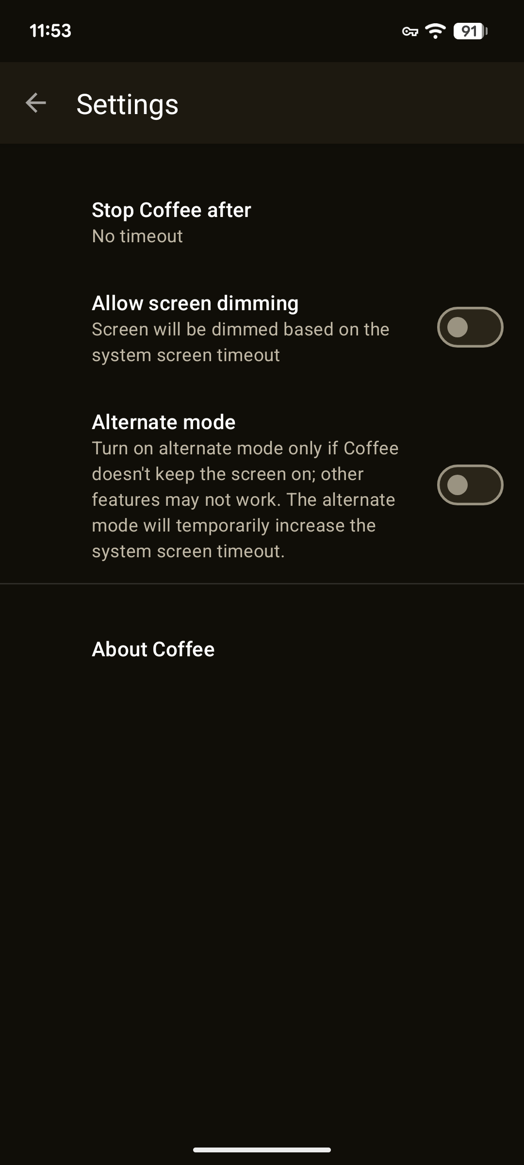 Coffee screenshot 1